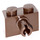 LEGO Brown Brick 1 x 2 with Pin without Bottom Stud Holder (2458)