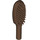 LEGO Bruin Hairbrush met kort handvat (10 mm) (3852)