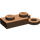 LEGO Brown Hinge Plate 1 x 4 Base (2429)