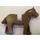 LEGO Brown Horse with Black Eyes and Red Bridle
