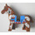 LEGO Bruin Paard met Blauw Blanket en Rood Cirkel Aan Rechtsaf Kant