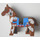 LEGO Bruin Paard met Blauw Deken en Rood Cirkel aan Rechts Kant (73392 / 75998)