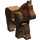 LEGO Braun Pferd mit rot Bridle und Schwarz Mane Dekoration
