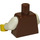 LEGO Brown Mike Torso with White Arms and Yellow Hands (973)