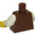 LEGO Brown Mike Torso with White Arms and Yellow Hands (973 / 73403)