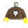 LEGO Brown Minifig Castle Torso with Wolf in Shield with Red Border Pattern, Brown Arms, Yellow Hands (973)