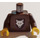 LEGO Bruin Minifiguur Kasteel Torso met Wolf in Schild met Rood Border Patroon, Bruin Armen, Geel Handen (973)