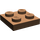 LEGO marron assiette 2 x 2 (3022 / 94148)