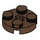 LEGO Brown Plate 2 x 2 Round with Axle Hole (with &#039;+&#039; Axle Hole) (4032)