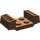 LEGO marron assiette 2 x 2 avec Raised Grilles (41862)