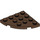 LEGO Bruin Plaat 4 x 4 Ronde Hoek (30565)