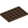 LEGO Brown Plate 4 x 6 (3032)