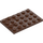 LEGO Brown Plate 4 x 6 (3032)