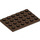 LEGO Bruin Plaat 4 x 6 (3032)