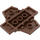 LEGO Brown Plate 6 x 6 x 0.667 Cross with Dome (30303)