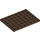 LEGO marron assiette 6 x 8 (3036)