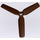 LEGO Brown Propeller 3 Blade 9 Diameter without Recessed Center (15790 / 30332)