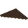 LEGO Brown Wedge Plate 8 x 8 Corner (30504)