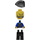 LEGO Buccaneer met Brown Shirt en Blauw Vest met Zwart Hoed minifiguur