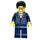 LEGO Business Man met Dark Blauw Pin Striped Suit minifiguur