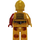 LEGO C-3PO med Printed Ben och Mörkröd Arm Minifigur