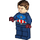 LEGO Captain America with Dark Red Hands  Minifigure