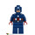 LEGO Captain America with Mask and Dark Red Hands Minifigure