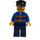 LEGO Cart Driver with Blue Shirt and Beard and Black Hat Minifigure