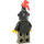 LEGO Castle Fright Knight Black Helmet Red 3-Feather Plume Minifigure