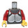 LEGO Castle Torso with Silver Breastplate and Chainmail with Red Arms and Yellow Hands (973)