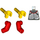 LEGO Castle Torso with Silver Breastplate and Chainmail with Red Arms and Yellow Hands (973 / 73403)