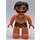 LEGO Caveman with Black Hair and Beard Duplo Figure