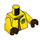 LEGO Cedric Diggory with Hufflepuff Quidditch Uniform with Cape and Hood Minifig Torso (973 / 76382)