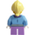 LEGO Child Blue Jacket with Light Purple Scarf Minifigure