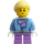 LEGO Child Blue Jacket with Light Purple Scarf Minifigure