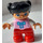 LEGO Child Figure Pink top with bow tie pattern Duplo Figure