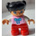 LEGO Child Figure Pink oben mit bow tie Muster Duplo Abbildung