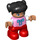 LEGO Child Figure Pink top with bow tie pattern Duplo Figure