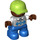 LEGO Child Figure with Cap Le Wp6 Duplo Figure