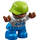 LEGO Child Figure with Cap Le Wp6 Duplo Figure