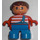 LEGO Barn med Blå Kjeledress Duplo-figur