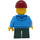 LEGO Kind mit Dark Azure Pullover und Kappe Minifigur