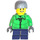 LEGO Enfant avec Dark Bleu Pants, Vert Winter Veste et Des sports Casque Minifigurine