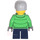 LEGO Child with Dark Blue Pants, Green Winter Jacket and Sports Helmet Minifigure