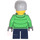 LEGO Child met Dark Blauw Pants, Green Winter Jacket en Sport Helm minifiguur