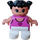 LEGO Child avec Dark Pink Lace Tank Haut avec Cœur et Pigtails