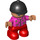 LEGO Child with Horse Riding Hat and Purple Top Duplo Figure