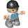 LEGO Child with Horse Riding Helmet and Gray Legs Duplo Figure