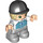 LEGO Child with Horse Riding Helmet and Gray Legs Duplo Figure