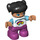 LEGO Child with Rainbow T-shirt and Magenta Legs Duplo Figure